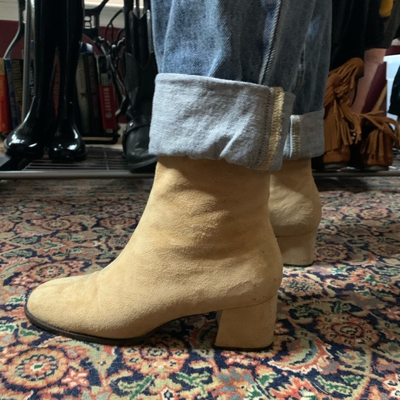 Italian Suede Ankle Booties - Picture 3 of 6